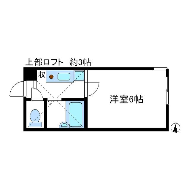 ロッシェル橋本6(1K/2階)の間取り写真