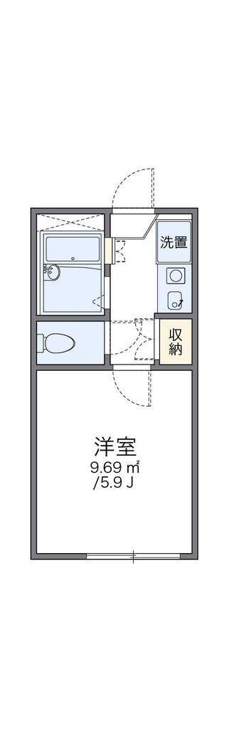 レオパレス伊勢崎第2(1K/1階)の間取り写真