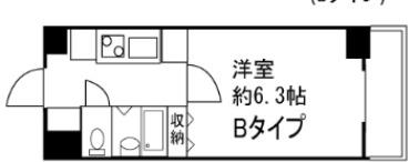 ドミール門前仲町(1K/4階)の間取り写真