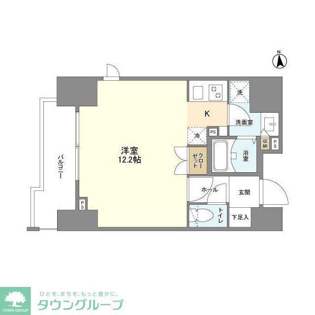 ヒューマンハイム新御徒町(ワンルーム/10階)の間取り写真