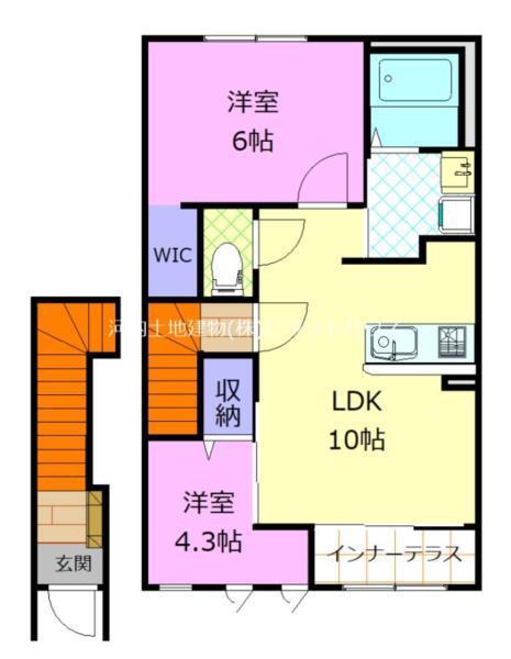 SUNNY COURT(2LDK/2階)の間取り写真