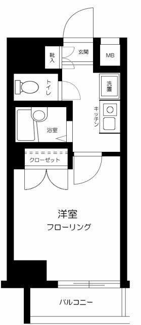 ガーラ笹塚駅前(1K/7階)の間取り写真