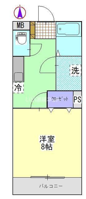 ラドレシア(1K/2階)の間取り写真