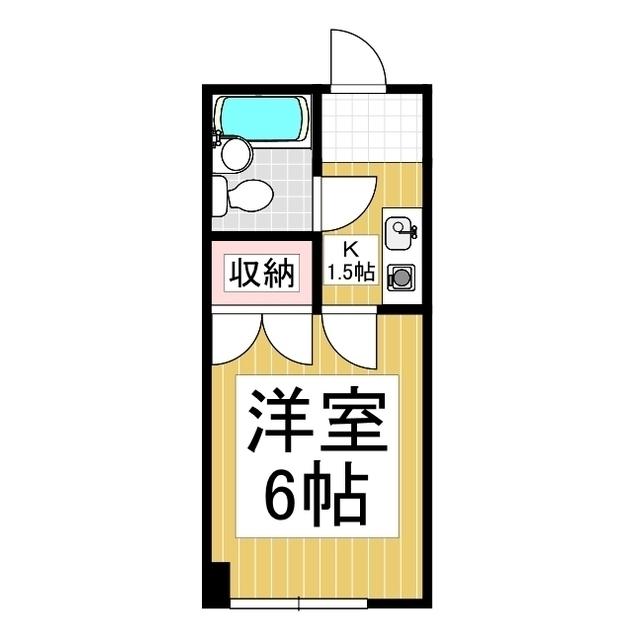 信和荘 第二(1K/3階)の間取り写真