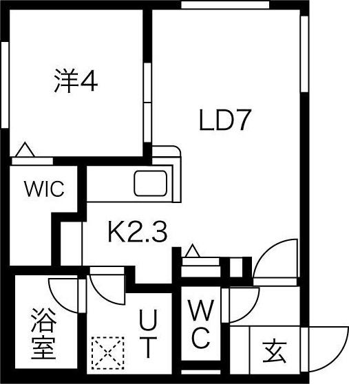 VOYAGE(1LDK/1階)の間取り写真