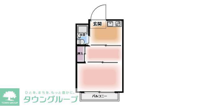 真中ハイム(2K/3階)の間取り写真