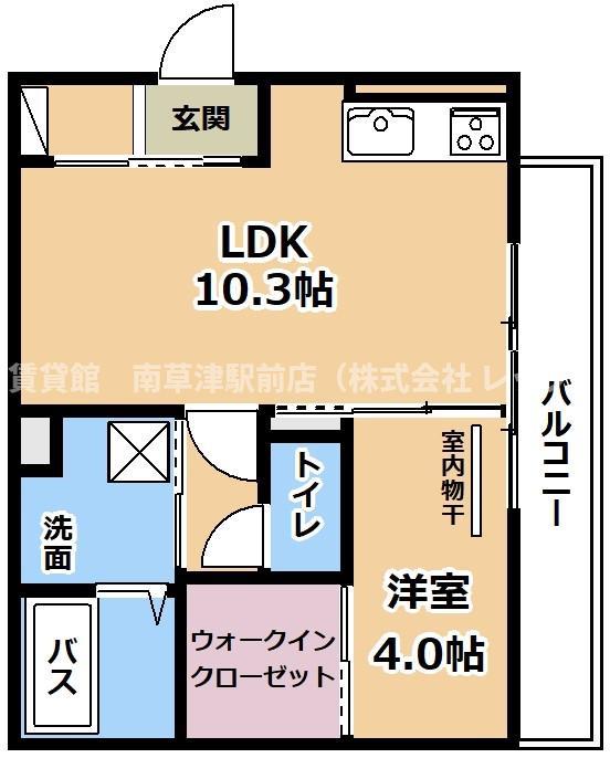 LE CIEL II(1LDK/2階)の間取り写真