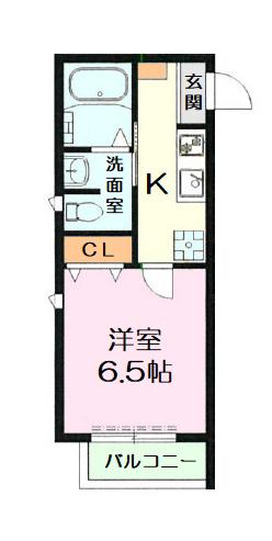 ラシーネ赤塚(1K/3階)の間取り写真