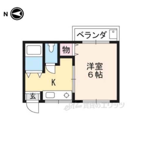 葵ハイツ(1K/1階)の間取り写真