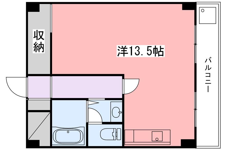 飾磨中村コーポ(ワンルーム/2階)の間取り写真