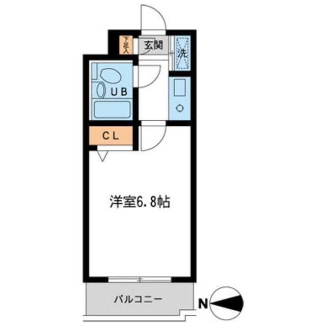 ハーモニー上北沢(1K/4階)の間取り写真