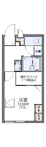 レオパレスベガ(1K/2階)の間取り写真