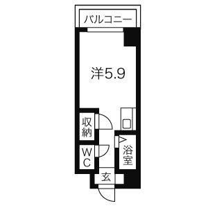 クレールショーワ IV棟(1K/3階)の間取り写真