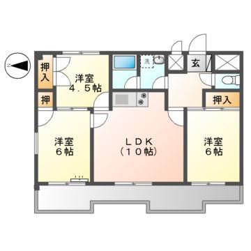 メゾンアイビス(3LDK/7階)の間取り写真