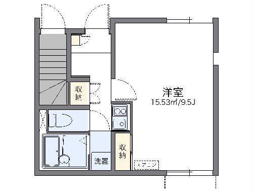 レオネクストすみだII(1K/1階)の間取り写真