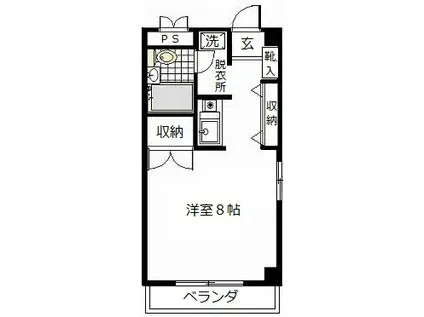 和幸ビル(ワンルーム/3階)の間取り写真