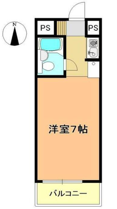 ソフィア辻井(ワンルーム/4階)の間取り写真