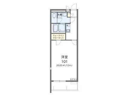 コンフォルト(1K/2階)の間取り写真