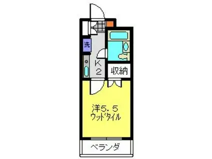 セザール第二鶴間(1K/3階)の間取り写真