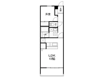 イル・ミリオーネ(1LDK/1階)の間取り写真