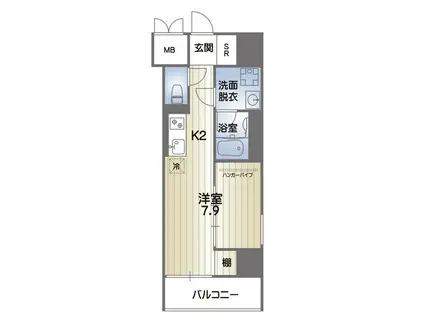 RISE KUMAMOTO EXE(1K/9階)の間取り写真
