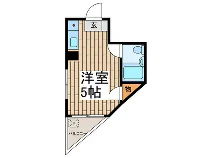 FM武蔵新田(ワンルーム/2階)の間取り写真