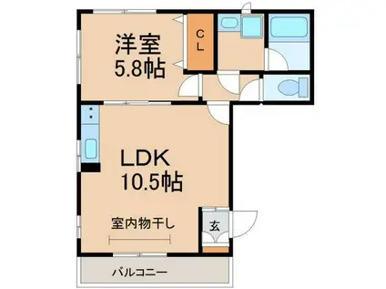 平井6丁目計画(1LDK/2階)の間取り写真