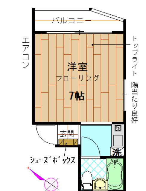ウノ・アルテミシア(ワンルーム/3階)の間取り写真