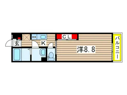 オリバ ソガ スタ(1K/2階)の間取り写真