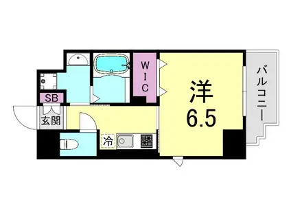 アール大阪グランデ(1K/3階)の間取り写真
