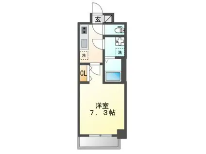 エスレジデンス志賀本通ノース(1K/6階)の間取り写真