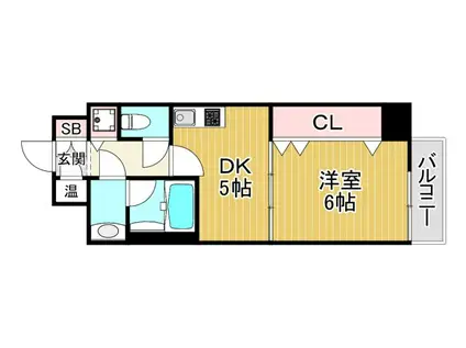 関目タウンビル(1DK/4階)の間取り写真