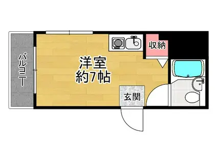 家具町NSコーポ(ワンルーム/3階)の間取り写真