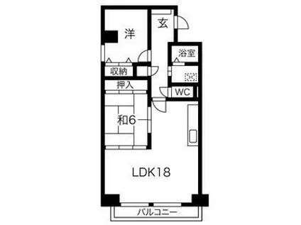 シャンボール三宮(2LDK/5階)の間取り写真