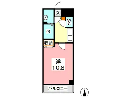 マリベール新倉敷(1K/3階)の間取り写真