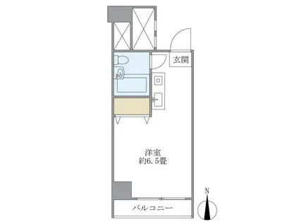 ハウスチェリー上馬(ワンルーム/6階)の間取り写真