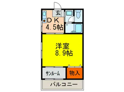 エトワールXIA(1DK/3階)の間取り写真