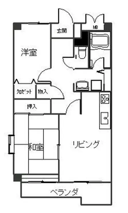 セゾン桜町 2階階 間取り