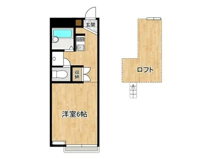 クレールレオ(ワンルーム/1階)の間取り写真