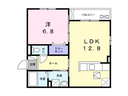 ESPOIR (1LDK/2階)の間取り写真