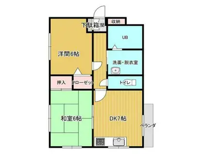 メゾン別所(2DK/3階)の間取り写真