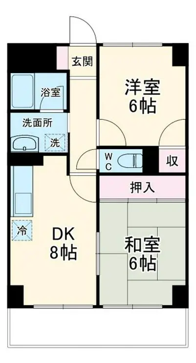 アルデール三郷 B棟 5階階 間取り