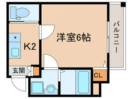 東京メトロ丸ノ内線 方南町駅 徒歩10分 2階建 新築(1K/2階)の間取り写真