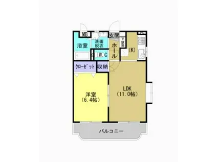 カルム21(1LDK/2階)の間取り写真