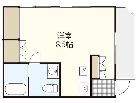 RENOVE HOUSE長束(ワンルーム/1階)の間取り写真