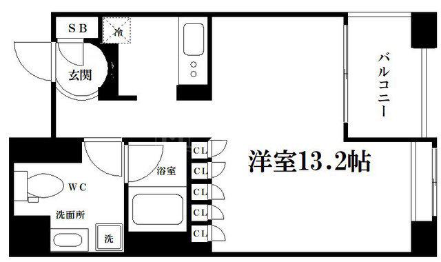 プライムアーバン堺筋本町(ワンルーム/3階)の間取り写真