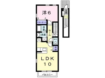 AIRY PARK A(1LDK/2階)の間取り写真