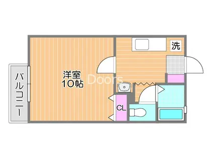 ツイン・ウッズI(1K/1階)の間取り写真