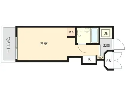 TOP元住吉(ワンルーム/2階)の間取り写真