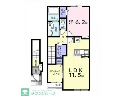 ドリーマーIII(1LDK/2階)の間取り写真